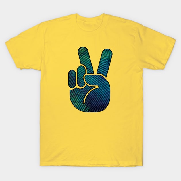 peace hand feathered T-Shirt by ReflectionOfYou